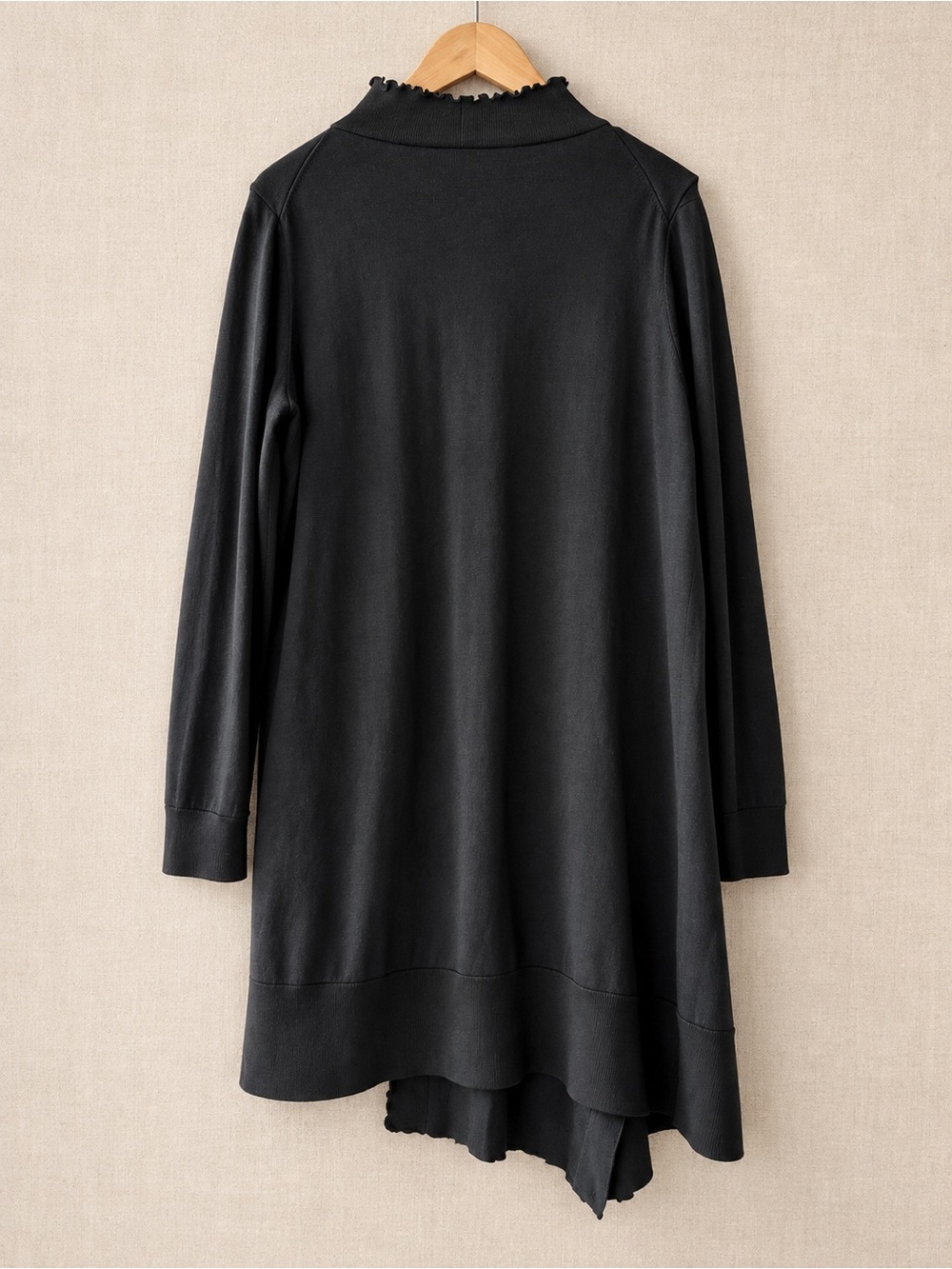 COS Forest Green Asymmetric Layered Wrap Dress Ruffle Edge L - Picture 5 of 7